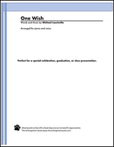 One Wish Unison choral sheet music cover